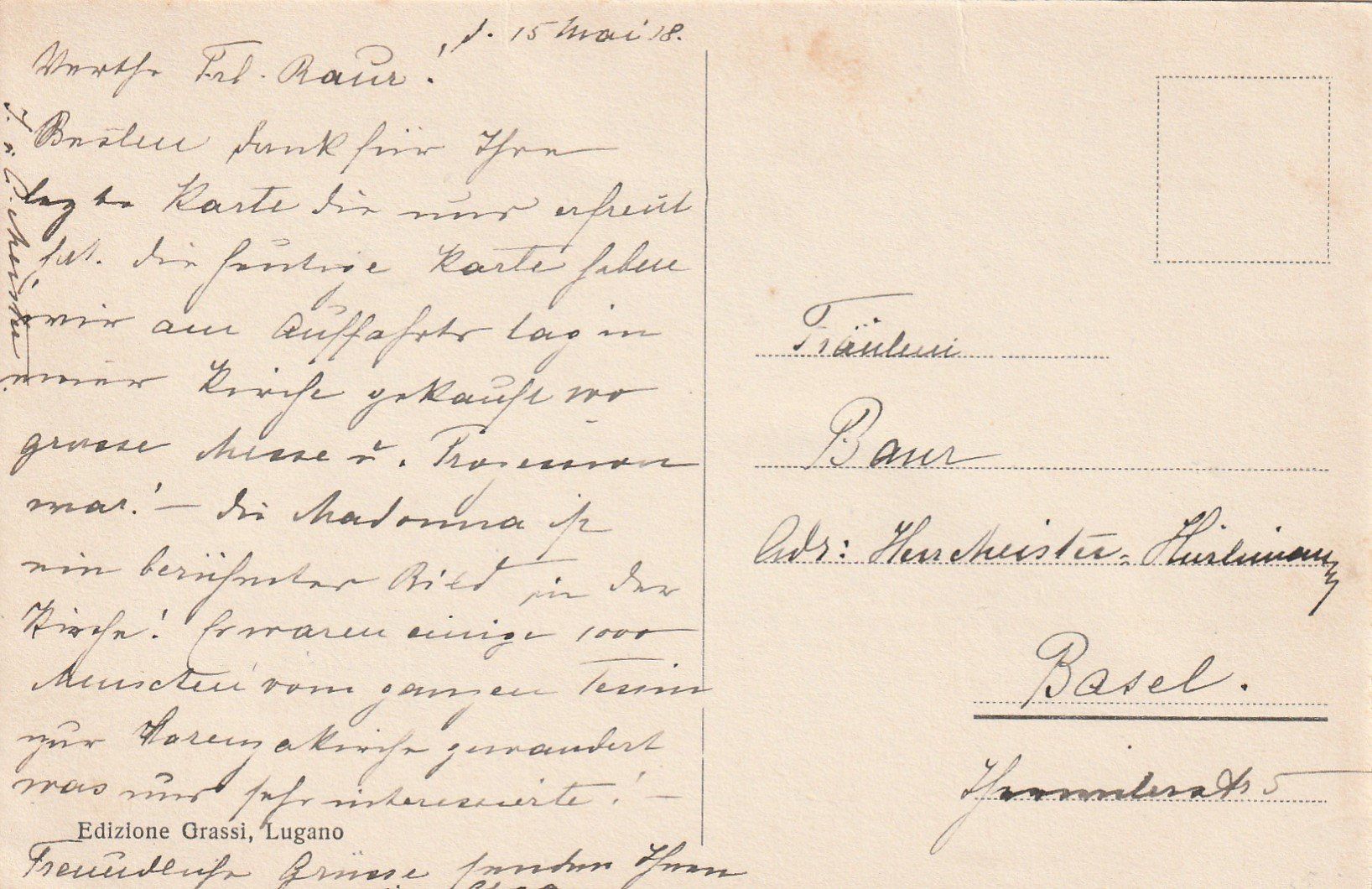Cartoline postali: Lugano- 1918-2 Ansichten – Usato da uttwil venduto da Koehlerfred 1