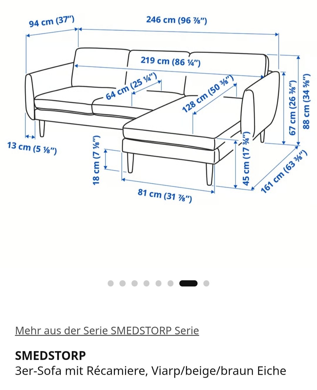 Divani: Ikea 3er-Sofa mit Récamiere – Usato da Emmen venduto da Kaeferfreak74 2