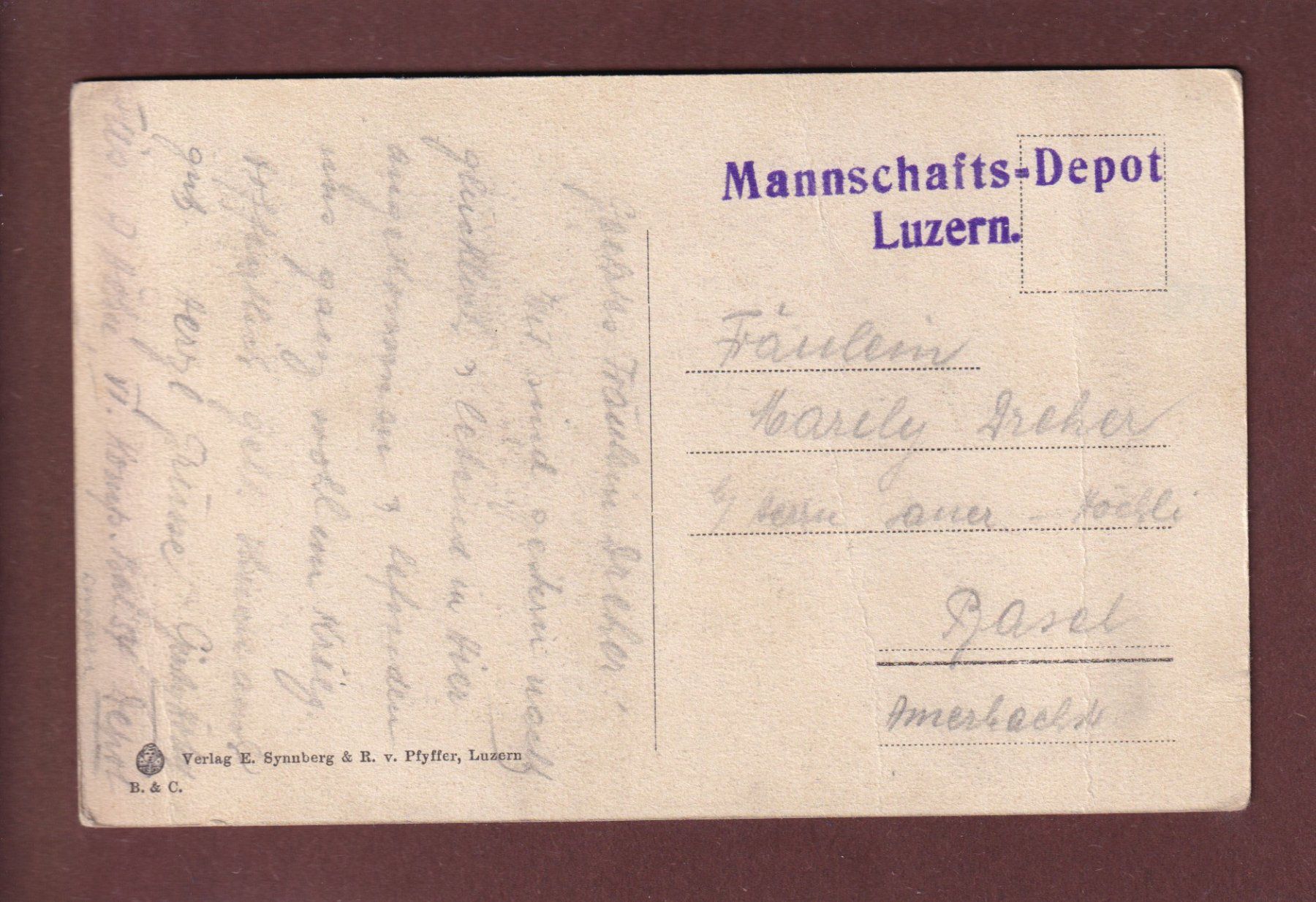 Cartoline postali: LUZERN - Teilansicht - Feldpost // Falte // – Usato da Pully venduto da nicecards 1