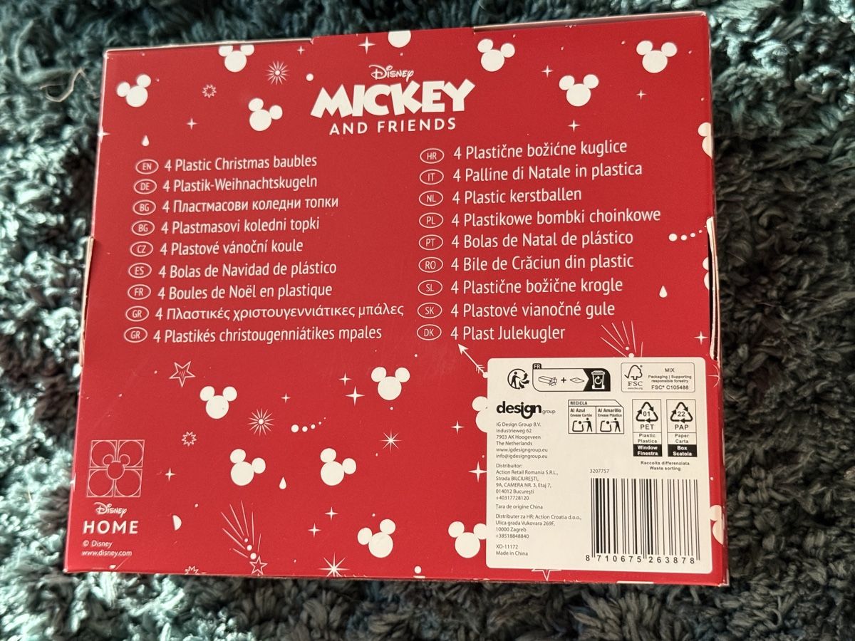 Disney Alle Dekorationen: Mickey Mouse Weihnachtskugeln – Neu und originalverpackt aus Allschwil von Collector.Shop.Swizz 2
