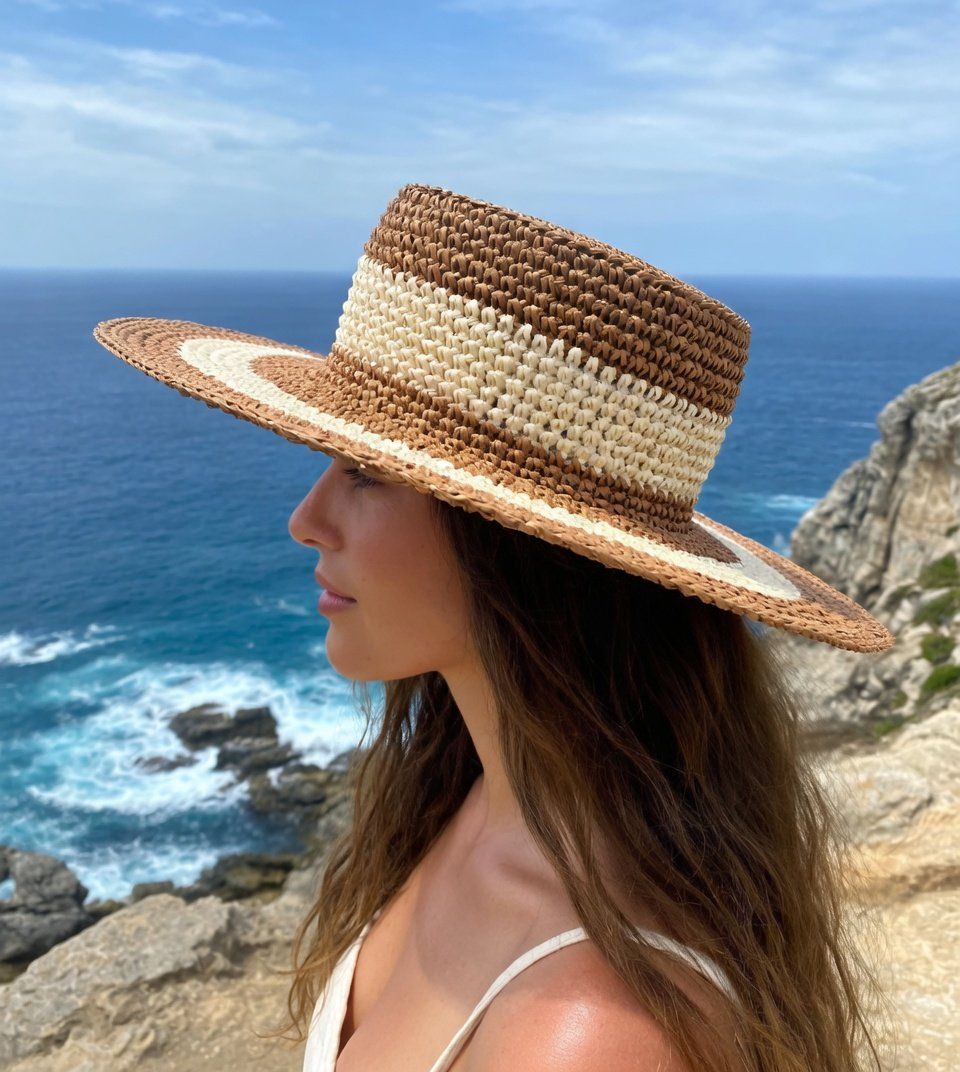 Copricapi, berretti & cappellini: Boater Hat (Modell Ladina) – Nuovo e nell'imballaggio originale da Surava venduto da Kopfsache 1