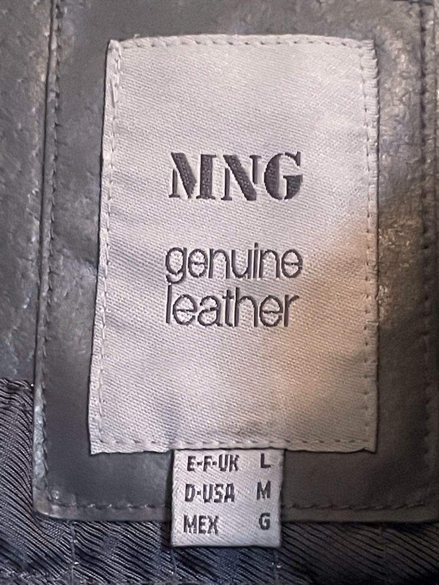 Mango Giacche: Veste en cuir véritable Mango grise – Nuovo (secondo la descrizione) da Vuadens venduto da Nina11 5