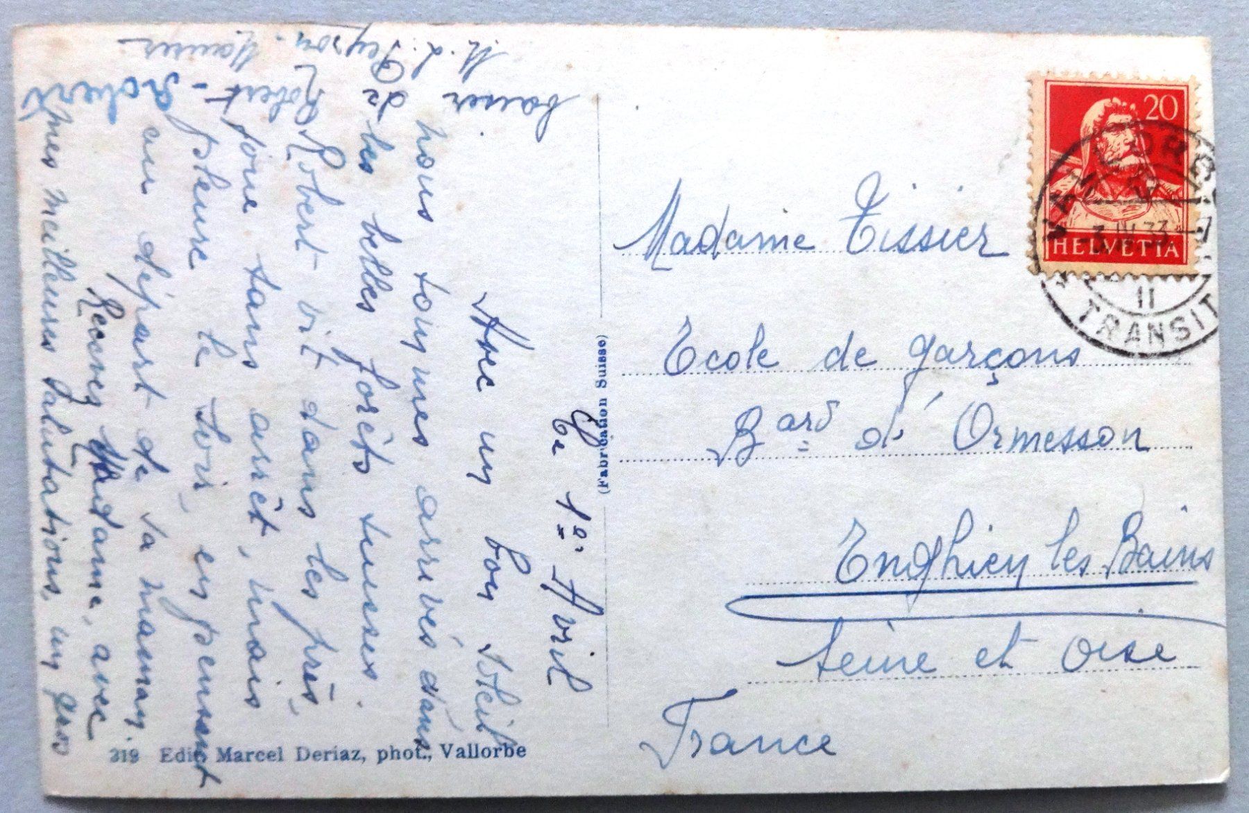 Cartoline postali: Les bords de l' Orbe – Usato da Fétigny venduto da Billy2miny 1