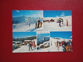 Heinzenberg Graubünden Skigebiet mit Postauto mehrbildrig