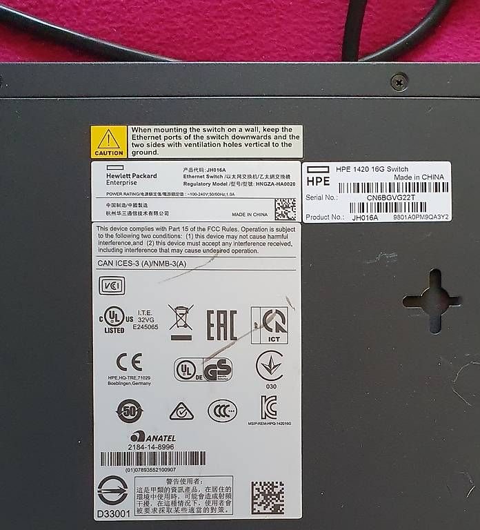 Hewlett Packard Hub & Switch: Hp office connect 1420 16g – Usato da Servion venduto da meno999 1