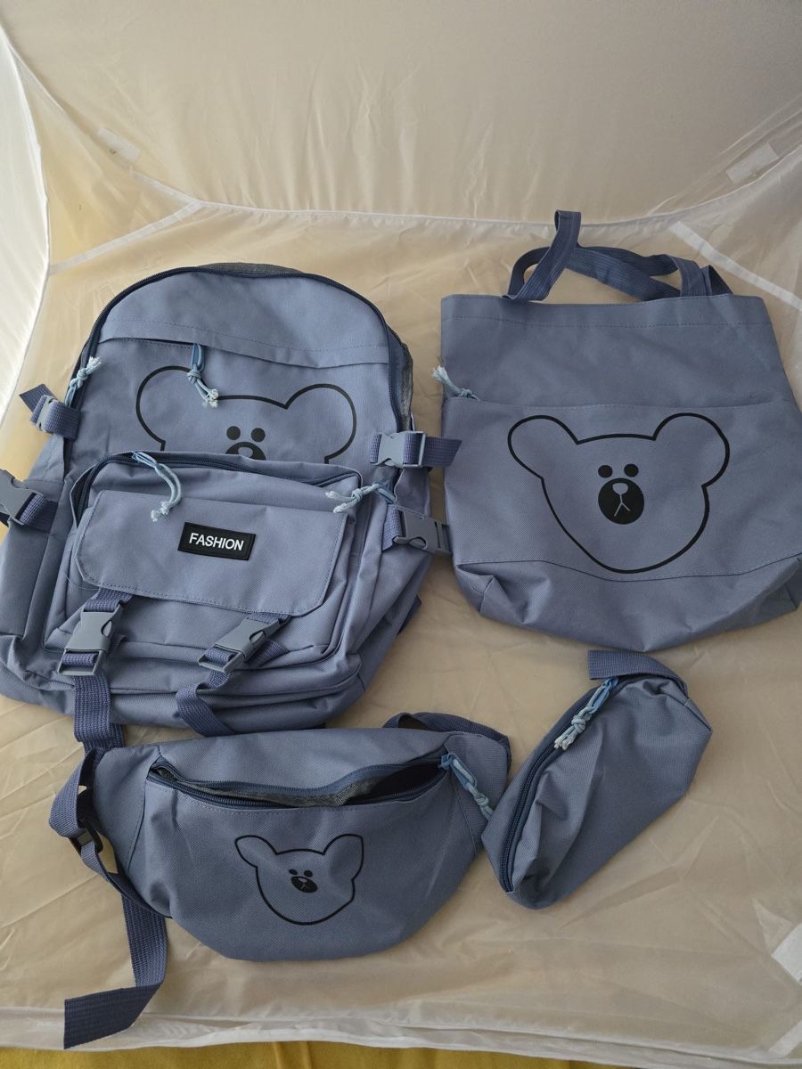 Borse: 4er Set Bär Rucksack Bauchtasche Tasche Mäppchen blau – Nuovo (secondo la descrizione) da Hemmental venduto da val_k2zb