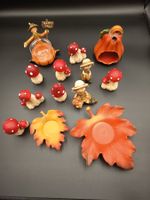 Dekorationsset Herbst Pilze und Blätter 13teilig gebraucht