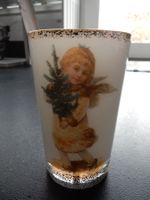 Windlicht: Engel mit Tannenbaum NEU Glas Nostalgie Weihnacht