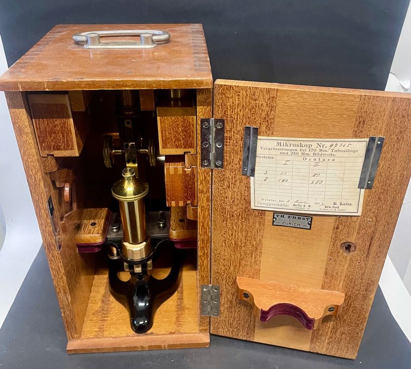 Antike Sehr Seltene Leica/ E.Leitz Mikroskop mit Orginal Box (Gebraucht ...