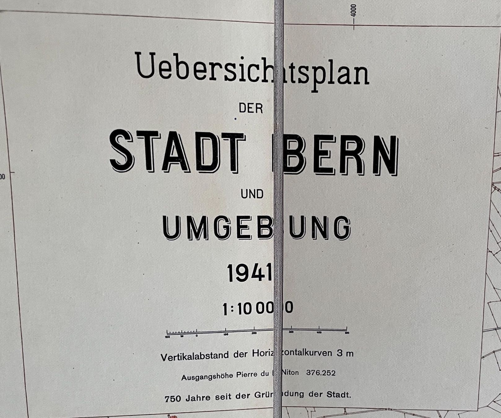 Cartine & Atlanti: Antikes Übersichtsplan Stadt Bern 1941 – Usato da Bern venduto da Chraebu2