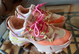 Steve Madden Turnschuhe Rosa/Orange/Gold Grösse 38 neuwertig