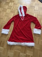 Déguisement de Mère Noël rouge avec capuche taille unique