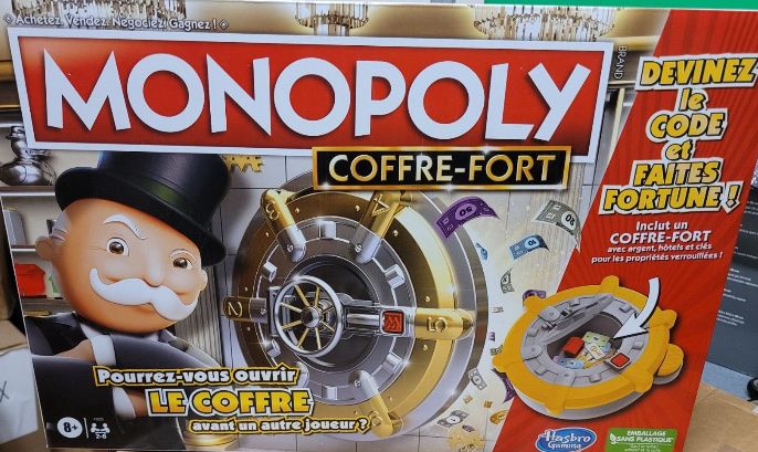Monopoly Coffre-fort Hasbro - Jeu De Société Neuf - Version Avec Coffre Pour L'argent