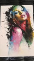 Bild KateMoss farbig auf Leinwand 60x40cm guter Zustand