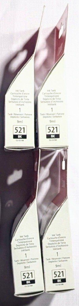 Canon Cartucce per stampanti & toner: 4x CANON Tintenpatrone BK CLI-521BK PIXMA 9ml – Nuovo e nell'imballaggio originale da Wängi venduto da ABIZONE-86 4