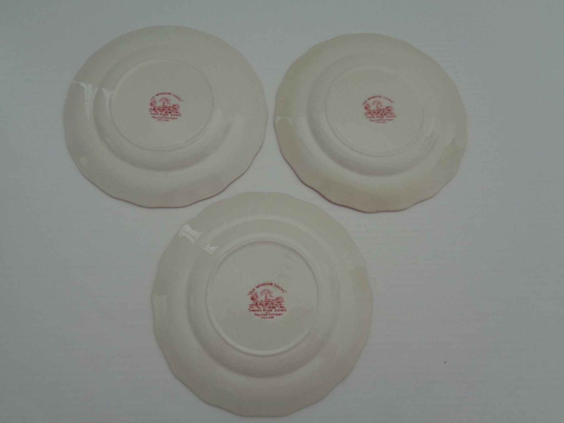 Piatti: 6 Dessertteller Palissy Pottery -Thames River Scenes England – Usato da Chur venduto da omonia 2