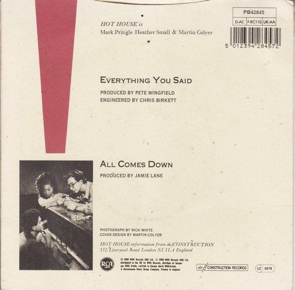 Vinyles: Hot House: Everything You Said 7" – D'occasion à Steinhausen par Vilivinili 1