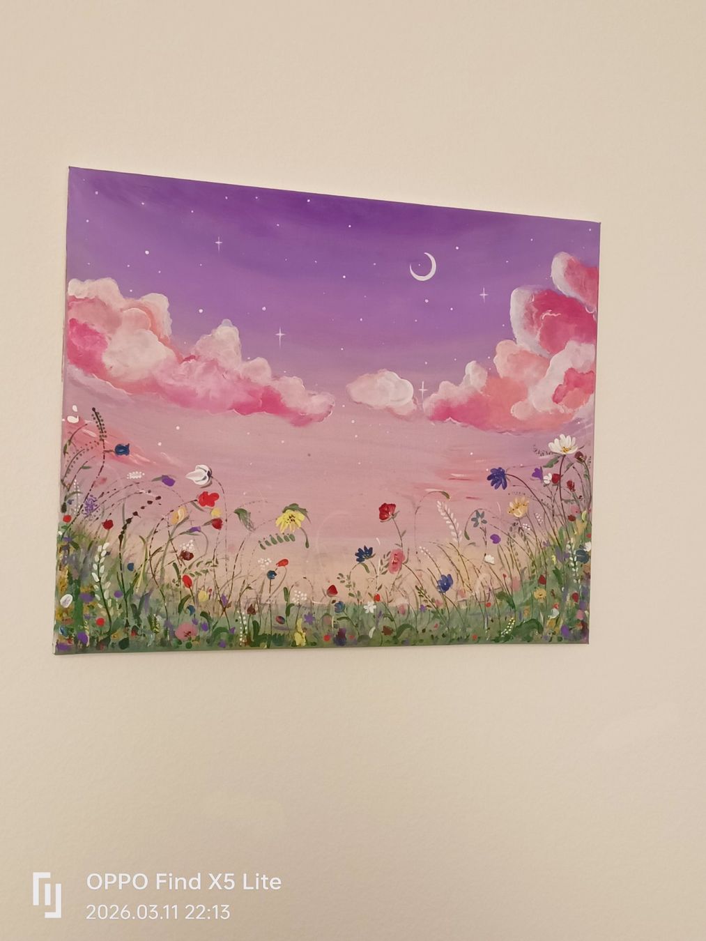 Gemälde: Violetter Nachthimmel – Acrylbild – Neu und originalverpackt aus Luzern von liy_2xms 2