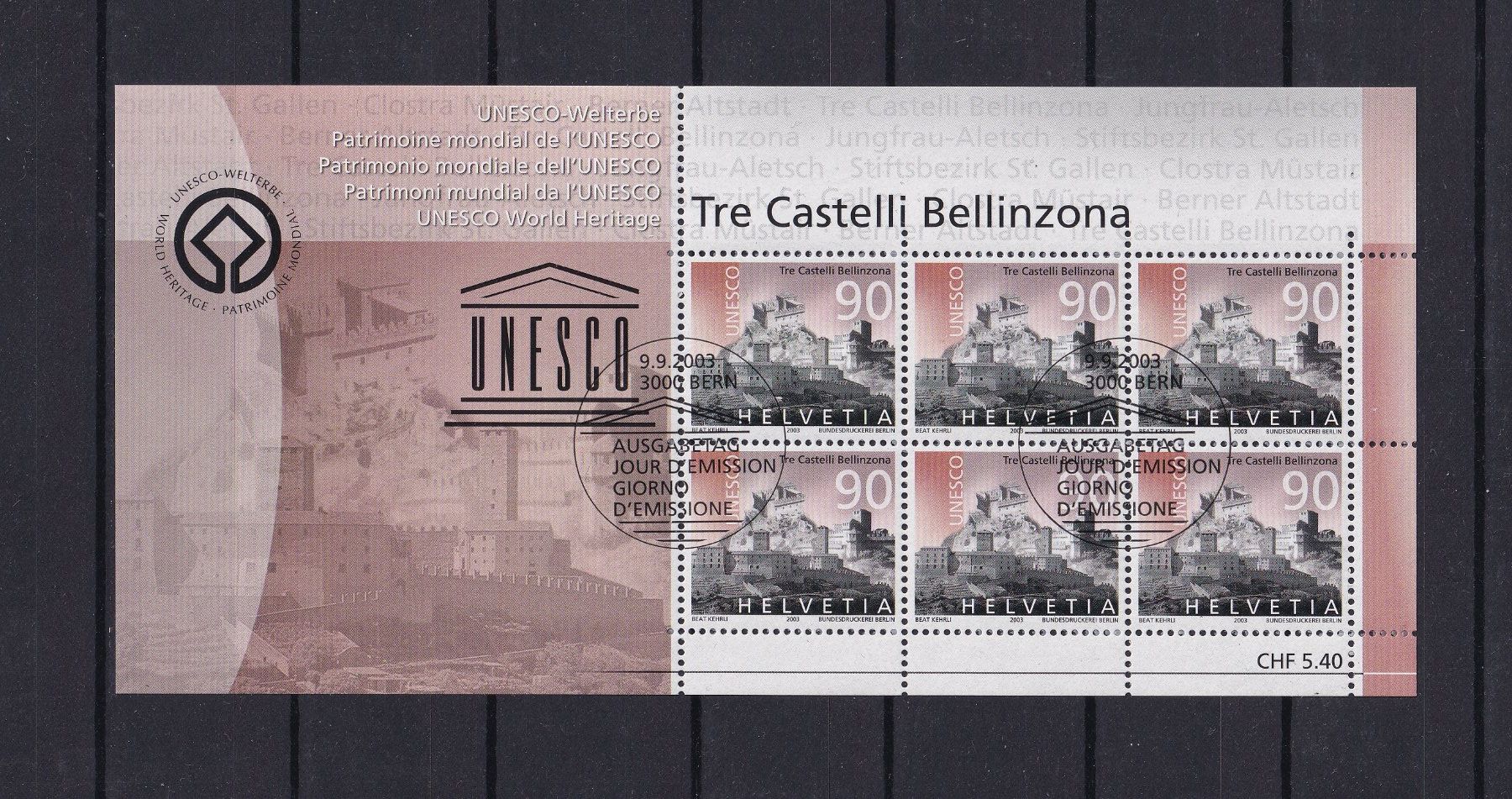 Tutti i francobolli: LOT  FEUILLETS  Oblitérés  COTE 90.00 SBK – Usato da Nyon venduto da an54 2