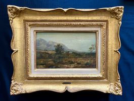 Ölgemälde Viguier F. Landschaft mit Goldrahmen gebraucht
