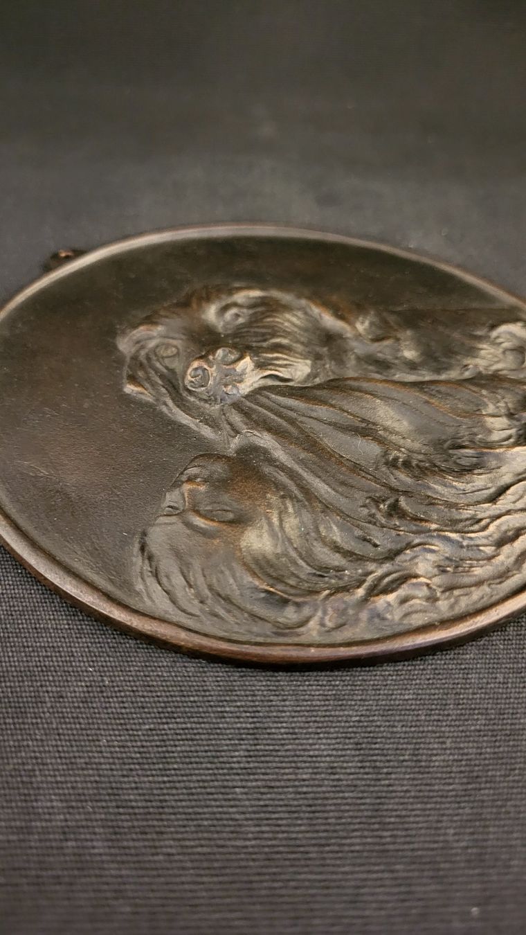 Statuette: Bronze-Relief mit Hund – Usato da Basel venduto da spinne02 2