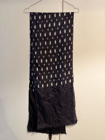 Sciarpa seta unisex fantasia macchie b/n 180cm - nuovo-estat