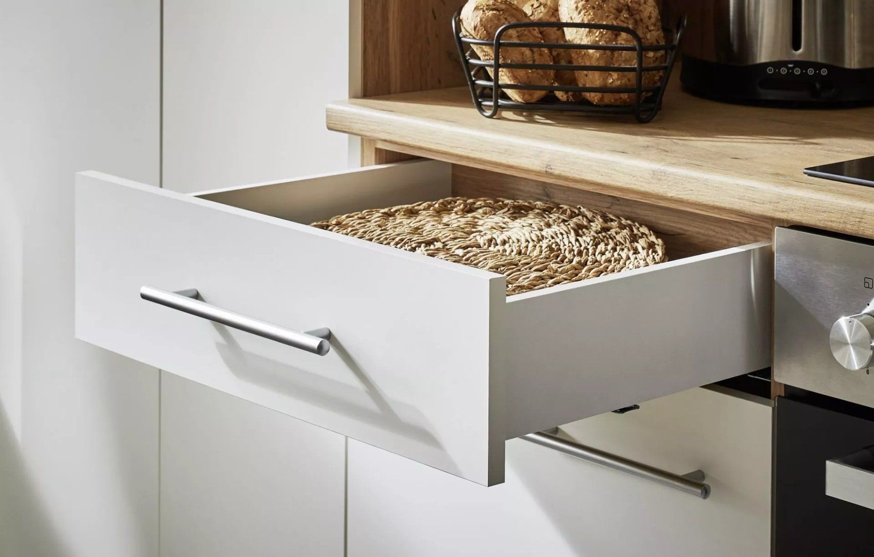 Cucine complete: 916 - Inselküche Einbauküche Eiche/Weiss Hilde 310cm – Nuovo e nell'imballaggio originale da Wallenwil venduto da toesstalvertrieb 7