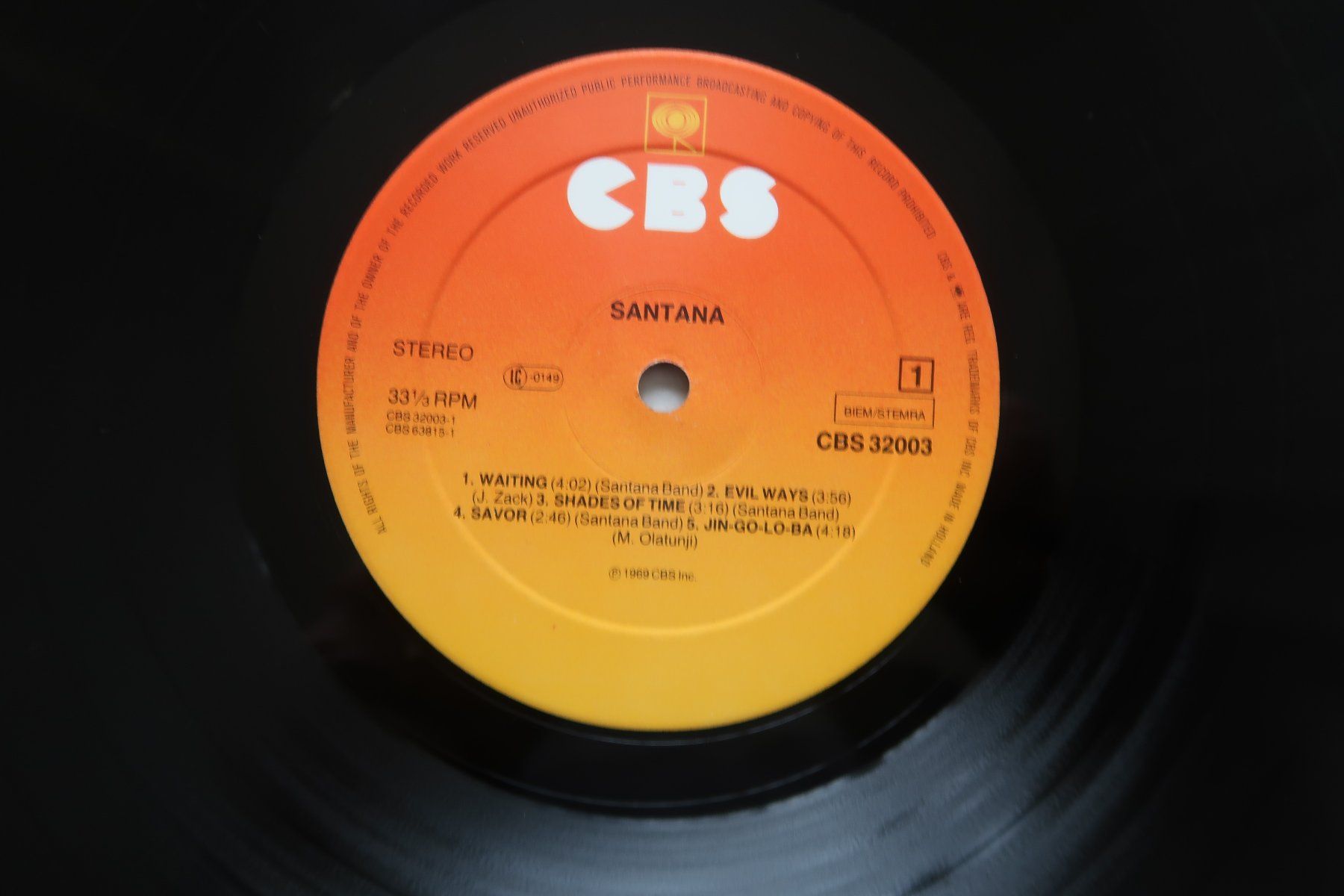 Dischi in vinile: SANTANA - ST - 1969 VINYL LP – Usato da Basel venduto da Patiscat 2