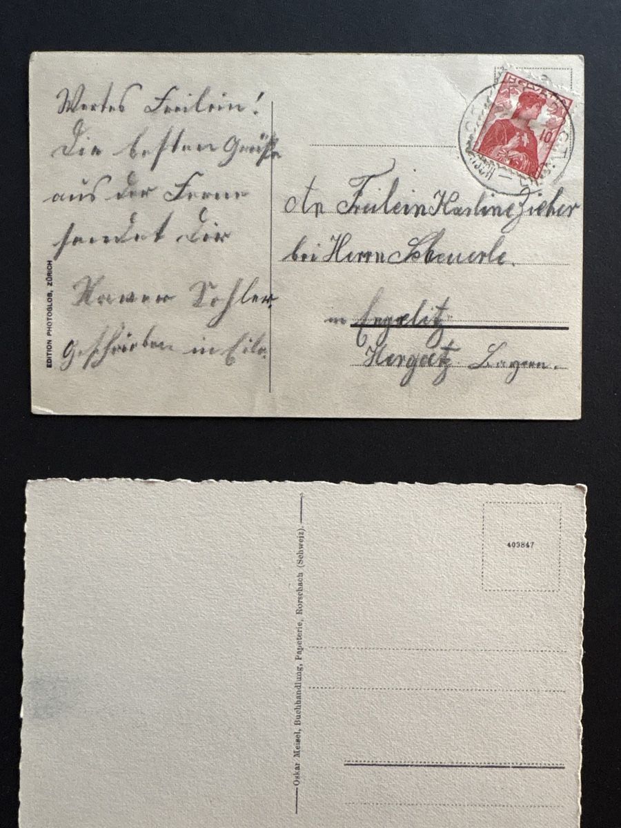 Cartoline postali: 2 AK Rorschach Hafen & Stadt – Usato da Au ZH venduto da Samson84 1