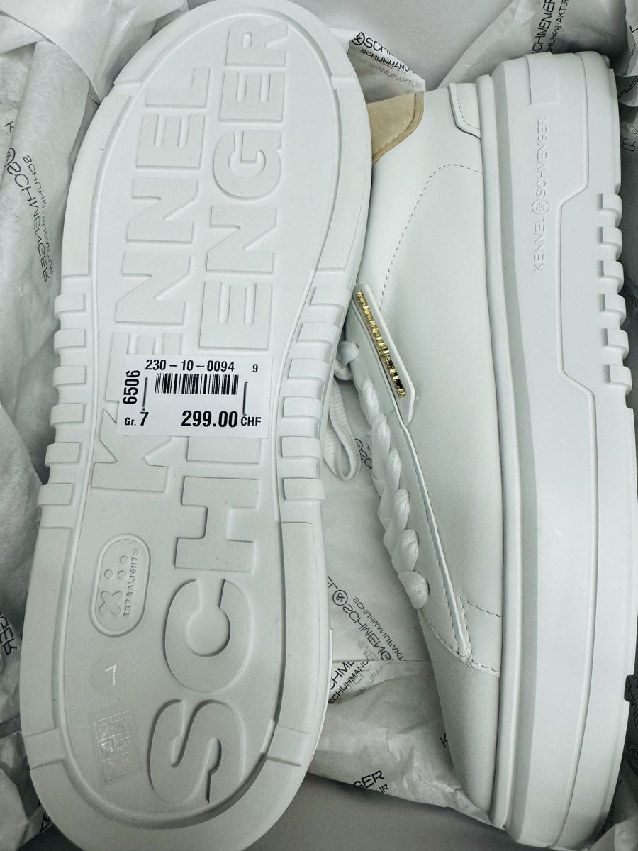 Kennel + Schmenger Damenschuhe: Kennel&Schmenger baskets blanches, cuir, Taille 40.5 – Neu und originalverpackt aus Brügg BE von Goob 7