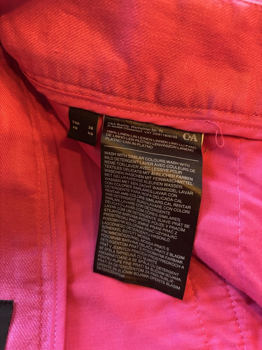 C&A Hosen: C&A Hose 100% Leinen pink Grösse 38 – Gebraucht aus Eggenwil von fur_5p96 3
