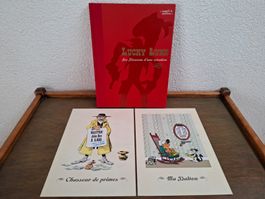 Collection - Lucky Luke - 2 x Bande dessinée + 2 x Poster A4