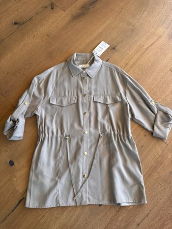 NEU Zara Safari Hemdjacke in Beige Gr.S