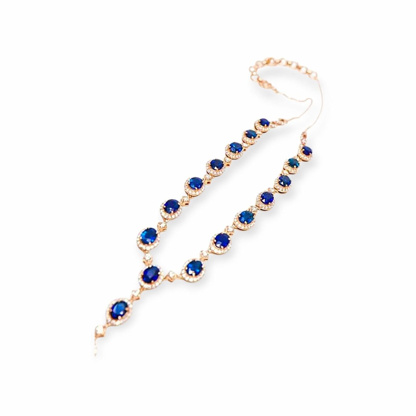 Ketten: Saphir-Collier 14k Roségold 9.36ct – Neu und originalverpackt aus Illnau von Juwelier_Mahler_GmbH 3