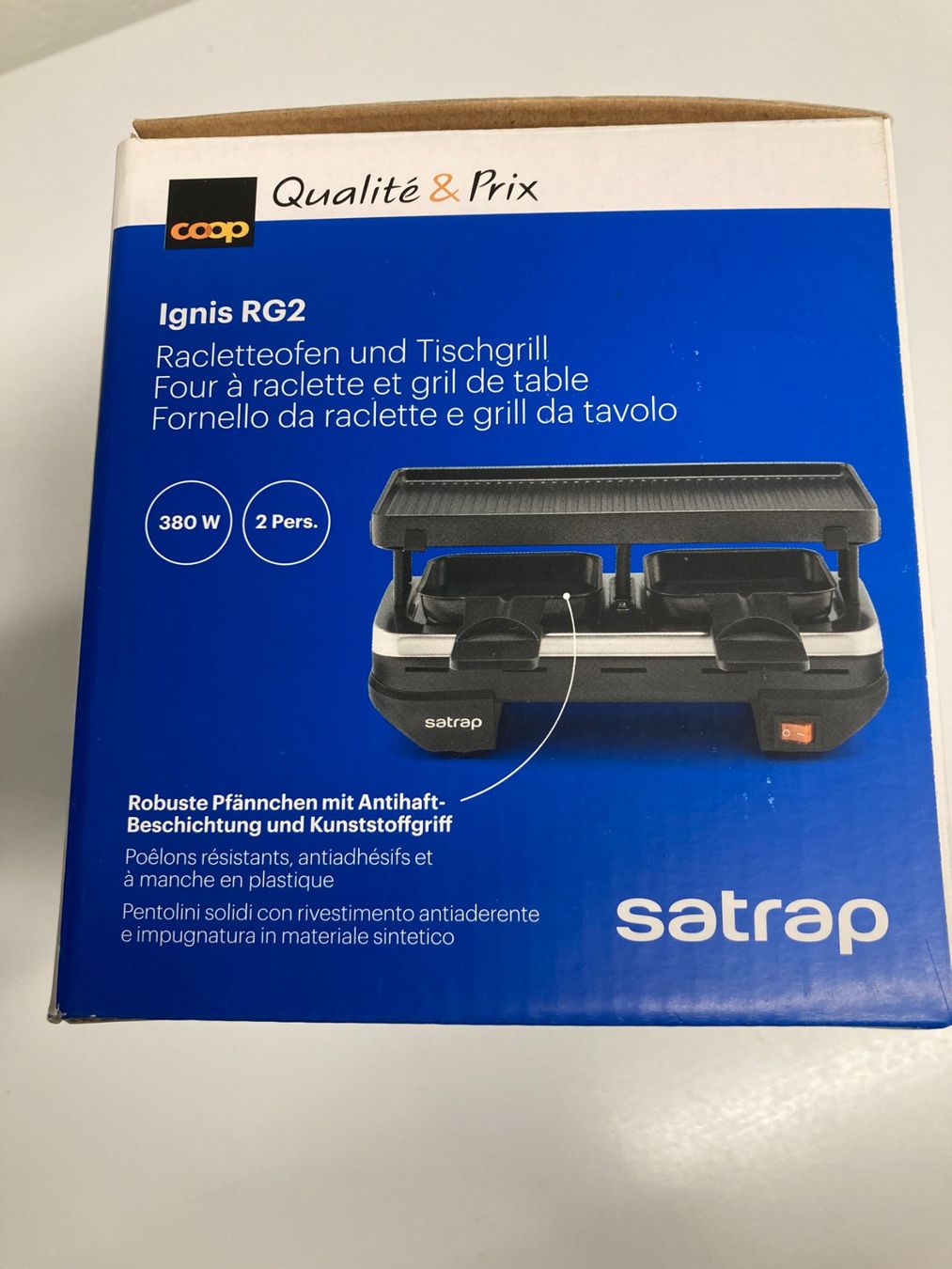 Coop Elettrodomestici da cucina: Racletteofen Tischgrill – Nuovo e nell'imballaggio originale da Bottighofen venduto da Haebs 1