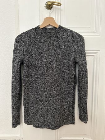 Carven Wool Mockneck Sweater w/ Slits Sz XS