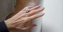 Bague artisanale en porcelaine corail faite à la main NEUVE