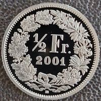 50 Rappen 2001 pp / aus Münzsatz / in einer Münzkapsel