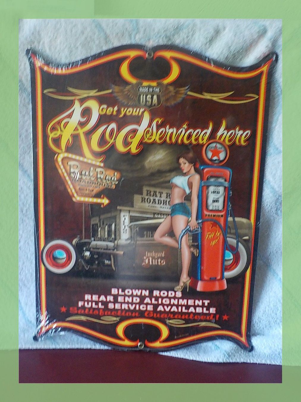 Schilder: Blechschild  Rod Diner USA Auto Garage – Neu und originalverpackt aus Bülach von Freieck