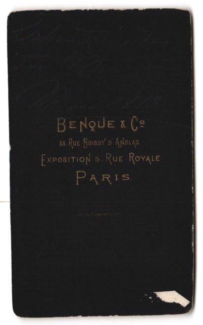 Fotografie &  Plakate: Fotografie Benque, Co., Paris, Portrait  – Gebraucht aus Berlin von bartko-reher 1