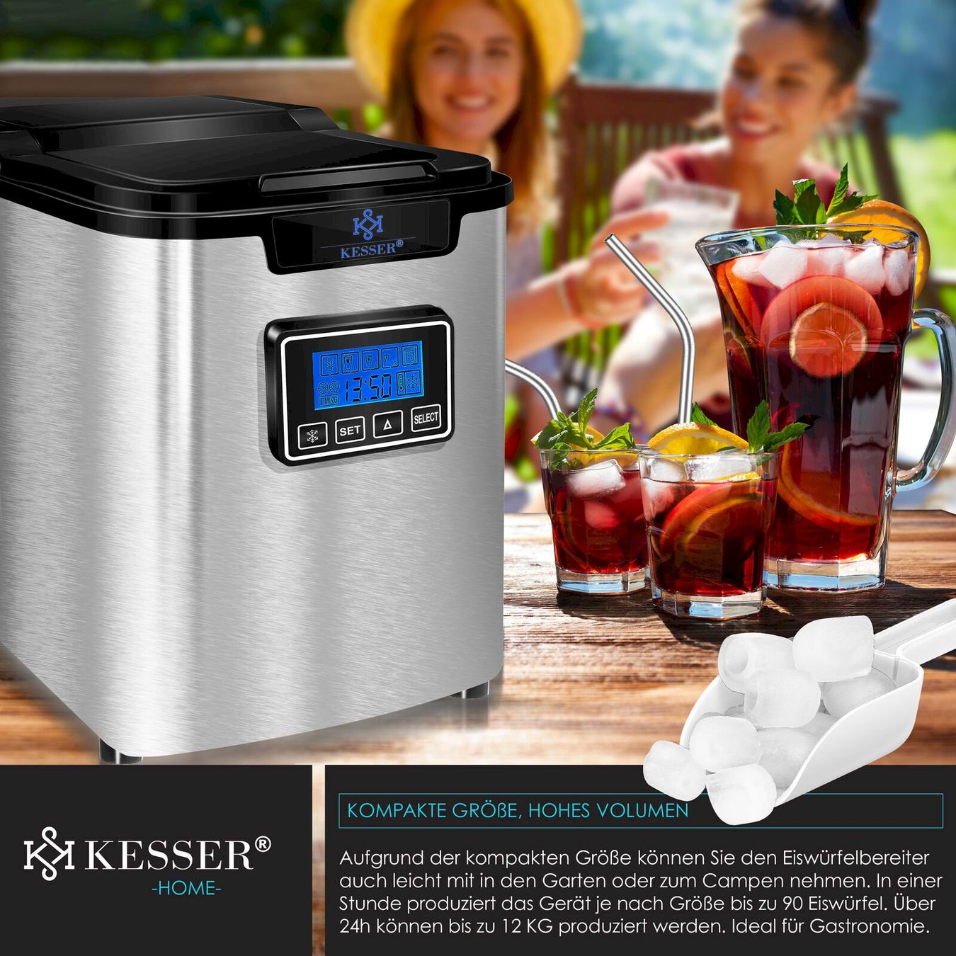 Attrezzatura professionale & Gastronomia: KESSER Eiswürfelbereiter 2,2L – Nuovo e nell'imballaggio originale da Bottighofen venduto da zaap 4