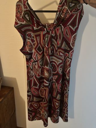 Robe sans manches motif géométrique 
