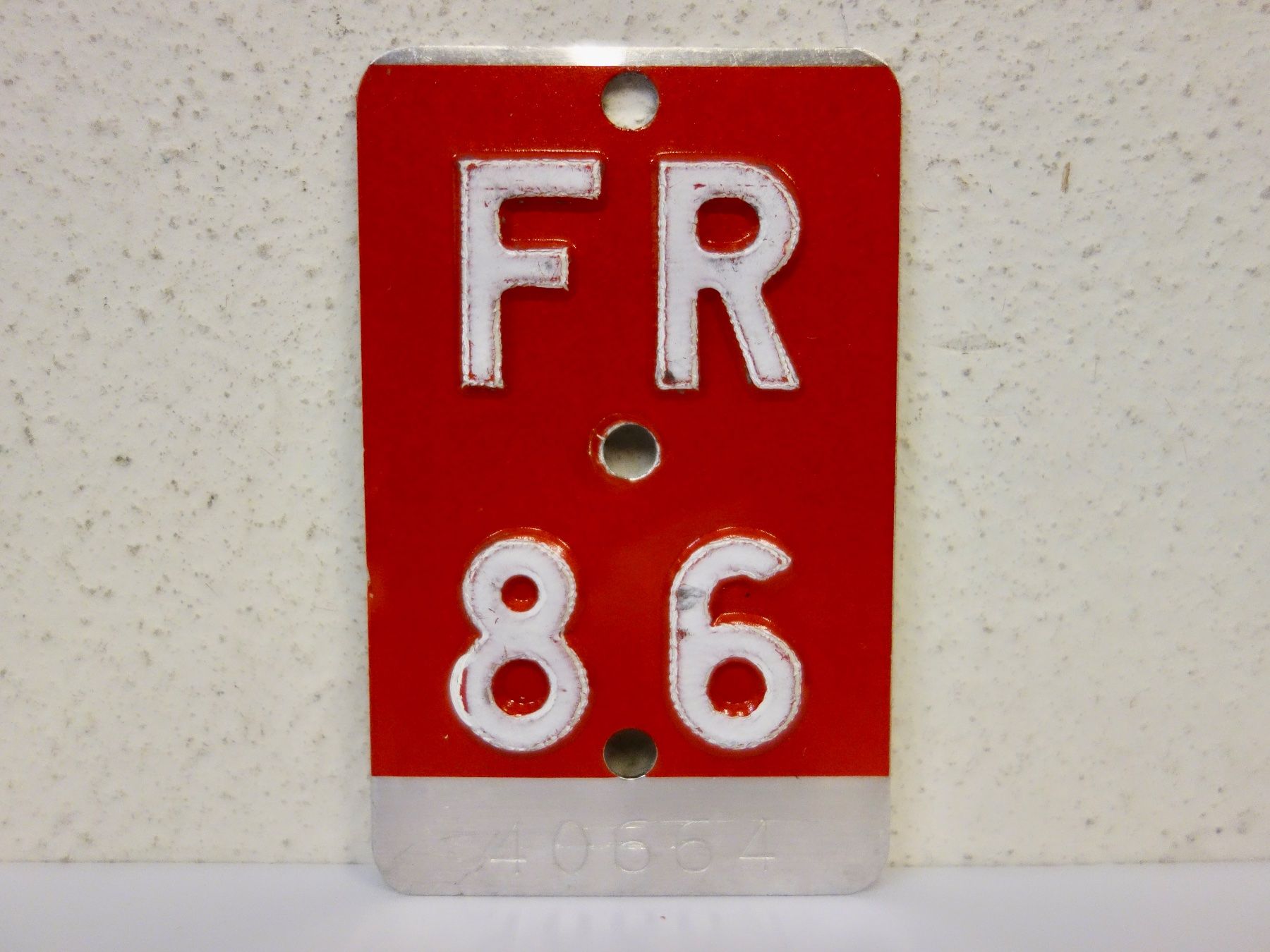 Insegne: FR 86 VELONUMMER - FAHRRADSCHILD – Usato da Kerzers venduto da djstarsky73