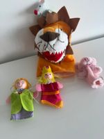 Handpuppen Set, 4 Stück, Löwe, Prinzessin, Prinz und Schwein