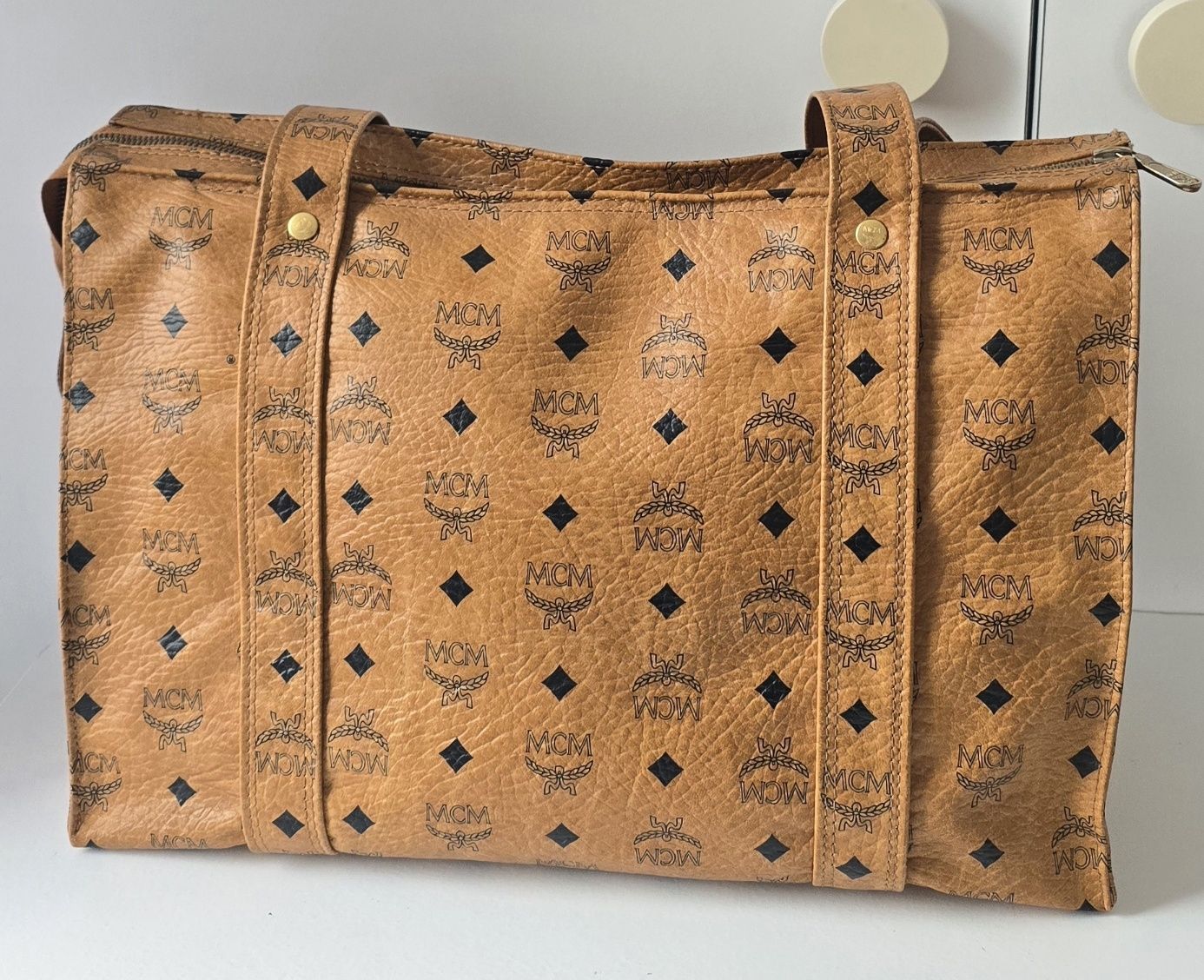 Mcm Borse da donna: MCM Shopper Medium Heritage Cognac Canvas – Usato da Niederteufen venduto da Mira_72 7