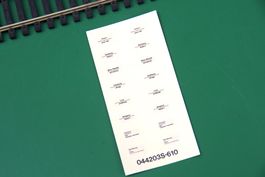 Roco 044203S-610 H0 Ersatzteil Zuglaufschilder, Abziehbilder