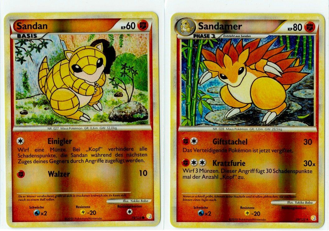 Pokémon Sammelbilder & Trading cards: Sandan & Sandamer Reverse Holo (79 & 29) – Gebraucht aus Zürich von PACE79