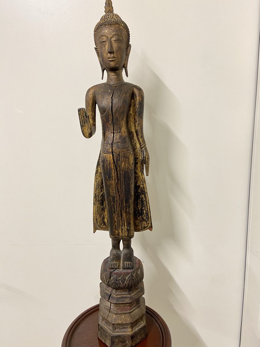 Sculture & Statue: Antike Buddha Statue aus Holz, Asien – Usato da Dietikon venduto da brocki-eyra