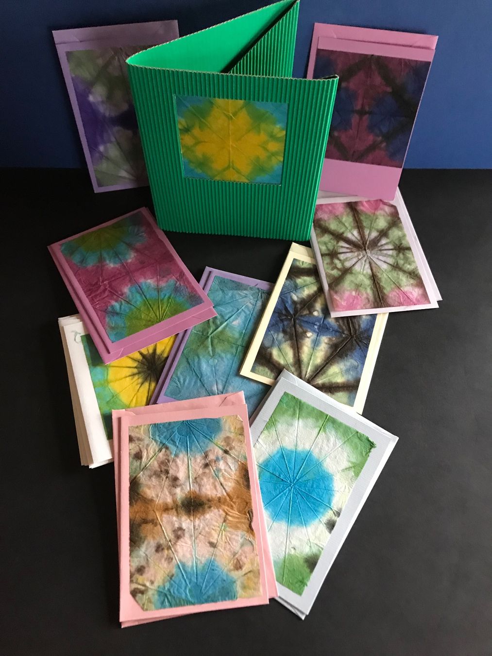 Karten: Karten Papeterie-Set Blankokarten Batik-Technik handgemacht – Neu (gemäss Beschreibung) aus Däniken SO von allerlei54 1