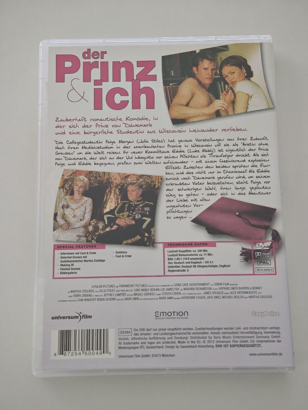Tutti i DVDs: DVD - Der Prinz & Ich mit Julia Stiles, DE & EN – Usato da Stetten AG venduto da hub_l9nb 1
